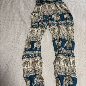 Bohemian Elephant Print Pants